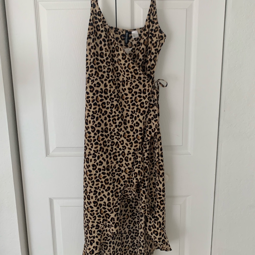 Cheetah Print Wrap Dress